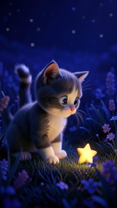 The Little Kitten and the Fallen Star