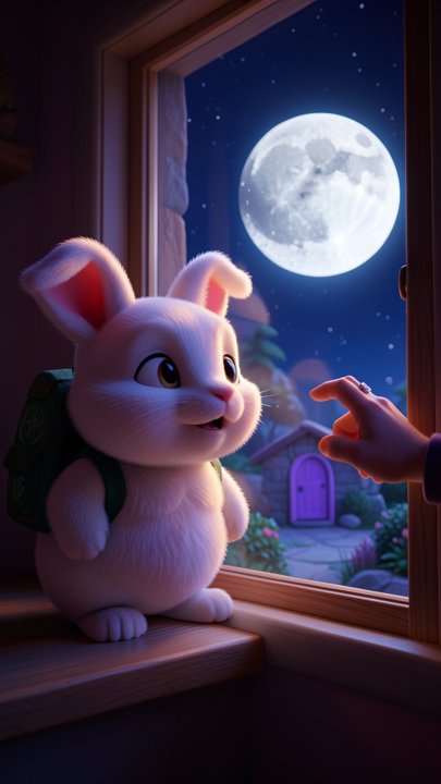 EL CONEJITO QUE ENCONTRÓ UNA PUERTA EN LA LUNA 🌙🐰