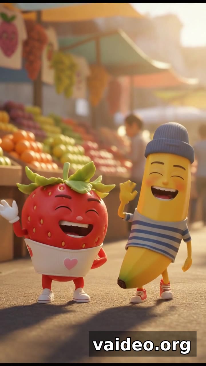 Fresa y Plátano, amigos en el mercado