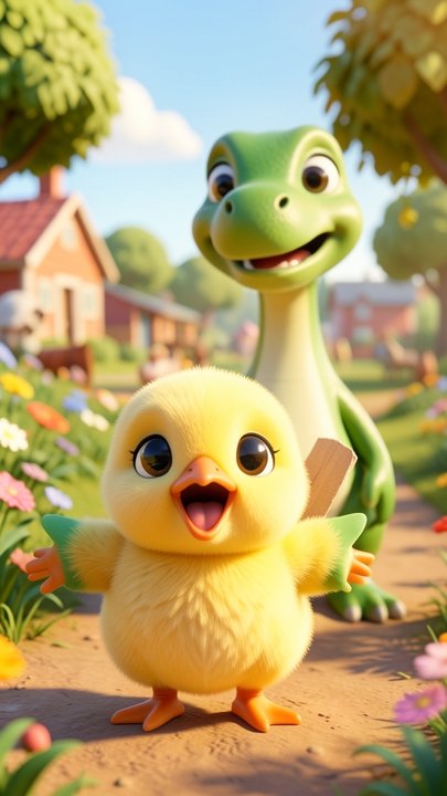 ¡El pollito que quería ser un dinosaurio! 🐥🦖